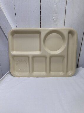 3 SiLite 614 School Cafeteria 6 Compartment Lunch Tray Melamine Divided Lot 3